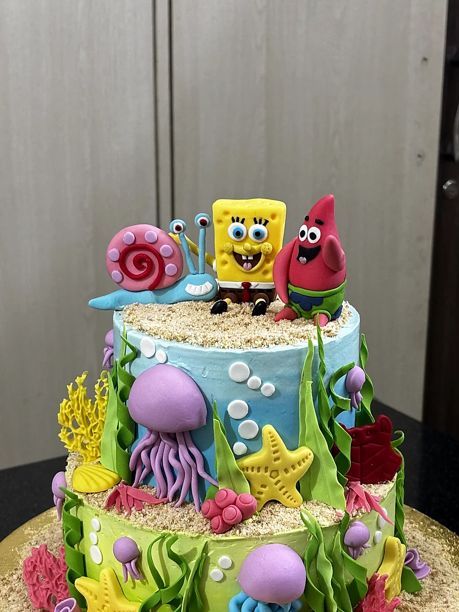 SpongeBob ocean kids cake