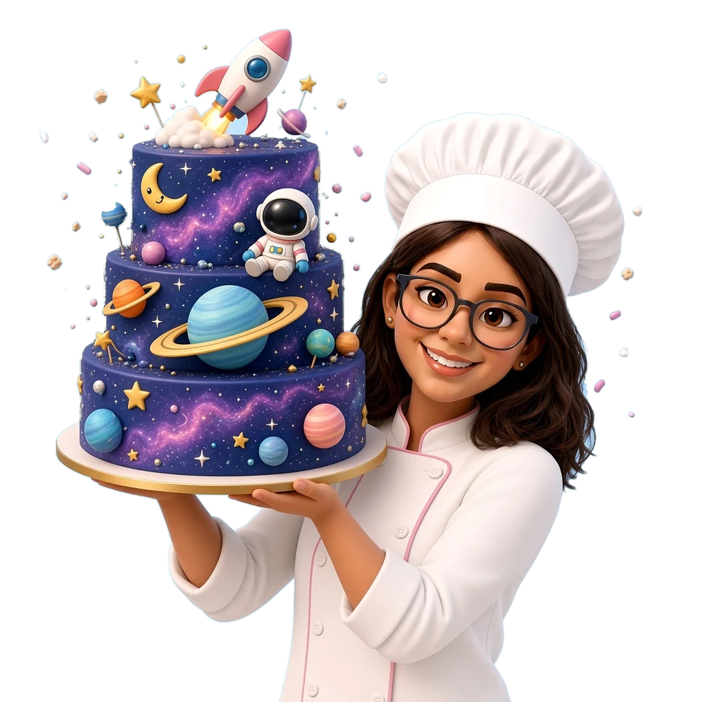 PROLA chef lifting a space cake